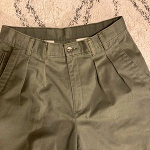 Green High-Waisted Trousers